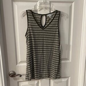 Liz Claiborne green striped Tank Top